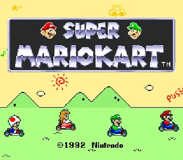 Super Mario Kart (Japan) screen shot title